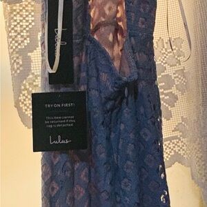 Lulu's Blue Lace Chemise